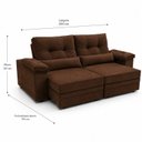 Ver imagem 3 de Sofa Retratil Reclinavel 200m Dubai Veludo Premium