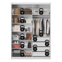 Ver imagem 3 de Guarda Roupa Roupeiro Riva 2 Portas com Espelho 4 Gavetas Branco Amêndola Touch Demóbile