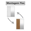 Ver imagem 4 de Guarda Roupa Roupeiro Riva 2 Portas com Espelho 4 Gavetas Branco Amêndola Touch Demóbile