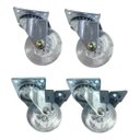 Ver imagem 3 de Kit 4 Rodinha Rodízio Giratório Gel Silicone [50mm]