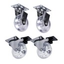 Ver imagem 1 de Kit 4 Rodinha Rodízio Giratório Gel Silicone [50mm]