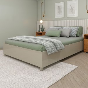 Base de Cama Box Casal Mônaco Off White - Tcil Móveis