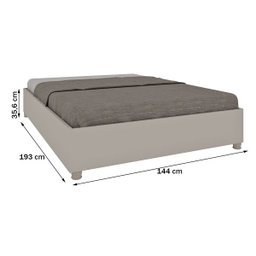 Base de Cama Box Casal Mônaco Off White - Tcil Móveis - 3