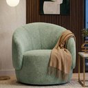 Ver imagem 2 de Poltrona Decorativa Orgânica Saara Sala de Estar Living Luxo Bouclê Opera Verde Menta - Desk Design