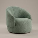 Ver imagem 7 de Poltrona Decorativa Orgânica Saara Sala de Estar Living Luxo Bouclê Opera Verde Menta - Desk Design