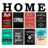 Kit 8 Placas Decorativas Frases Motivacionais com Letras Home - 1