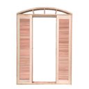 Ver imagem 2 de Porta Balcão de Correr de Madeira Padrão Cedro Veneziana em Arco Bat.14 Cm-2.35(a)x2.20(l)