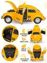 Ver imagem 2 de Super Carrinho de Ferro Fusca Clássico 1967 Miniatura Cor Amarelo Táxi