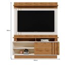 Ver imagem 5 de Estante Home Goiás 150cm Off White/amêndoa para Tv até 55” - Mobler