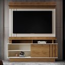 Ver imagem 2 de Estante Home Goiás 150cm Off White/amêndoa para Tv até 55” - Mobler