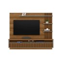 Ver imagem 7 de Painel Quarto P/ Tv até 65 Pol Araruna C/ 2 Porta e 3 Prateleiras 200x170cm Amêndoa/titânio -
