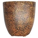 Ver imagem 1 de Vaso de Cerâmica Orquídea (9) Dourado Envelhecido Burguina