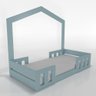 Cama Play com Casinha Cor Tim - Azul G030 - 2