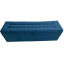 Ver imagem 3 de KIT CABECEIRA PAINEL E RECAMIER PUFF BAÚ BEIRA DE CAMA BOX PADRÃO - 1,38 CM - AZUL MARINHO