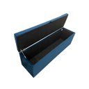 Ver imagem 6 de KIT CABECEIRA PAINEL E RECAMIER PUFF BAÚ BEIRA DE CAMA BOX PADRÃO - 1,38 CM - AZUL MARINHO