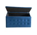 Ver imagem 2 de KIT CABECEIRA PAINEL E RECAMIER PUFF BAÚ BEIRA DE CAMA BOX PADRÃO - 1,38 CM - AZUL MARINHO
