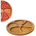 Ver imagem 5 de Petisqueira de Bambu 5 Divisórias Redonda Cor: Marrom/bege