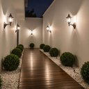 Ver imagem 2 de Luminária Arandela de Parede Externa Vintage Marrom Plástico 38cm Modena Dital Jardim Fachada