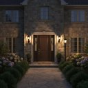 Ver imagem 4 de Luminária Arandela de Parede Externa Vintage Marrom Plástico 38cm Modena Dital Jardim Fachada