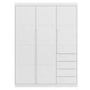 Ver imagem 5 de Guarda Roupa Infantil 3 Portas 4 Gavetas Lua P04 Branco - Mpozenato