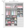 Guarda Roupa Infantil 3 Portas 4 Gavetas Lua P04 Branco - Mpozenato - 4