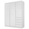 Guarda Roupa Infantil 3 Portas 4 Gavetas Lua P04 Branco - Mpozenato - 1