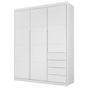 Ver imagem 1 de Guarda Roupa Infantil 3 Portas 4 Gavetas Lua P04 Branco - Mpozenato