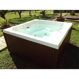 Spa Quadrado com 20 Jatos e Painel 180x180cm Branco - 2