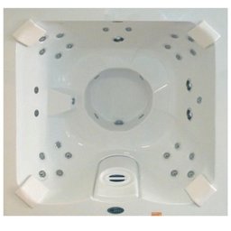 Spa Quadrado com 20 Jatos e Painel 180x180cm Branco - 1