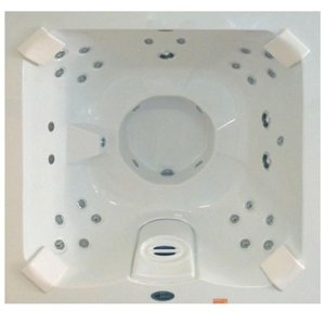 Spa Quadrado com 20 Jatos e Painel 180x180cm Branco