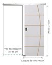 Ver imagem 2 de Porta Branca Friso 23 90x210cm + Kit Correr Alumínio