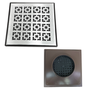 Ver imagem 2 de Ralo Quintal 20x20 Inox 304 Modelo Dubai Coletor Marrom Saída 100mm e 2 Telas Anti Insetos