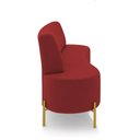 Ver imagem 6 de Sofá 2 Lugares Living 135cm Pé Ferro Dourado Maraú Veludo K01 - D'Rossi