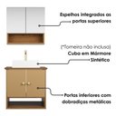 Ver imagem 5 de Gabinete Banheiro Espelheira e Cuba Branca Orion Fendi Freijo Bechara