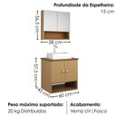 Ver imagem 3 de Gabinete Banheiro Espelheira e Cuba Branca Orion Fendi Freijo Bechara
