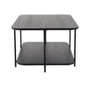 Ver imagem 2 de Mesa de Centro Lógica Retangular Nacional Móveis 90cm (larg) Tampo Mdf Ébano Preto Base Metal