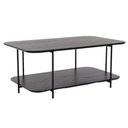Ver imagem 1 de Mesa de Centro Lógica Retangular Nacional Móveis 90cm (larg) Tampo Mdf Ébano Preto Base Metal