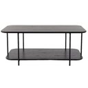 Ver imagem 3 de Mesa de Centro Lógica Retangular Nacional Móveis 90cm (larg) Tampo Mdf Ébano Preto Base Metal