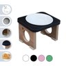 Comedouro Elevado Gato Pet Mdf Colors Preto - 1