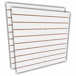 Painel Canaletado para Loja - MDF Branco - 120x120cm - 1