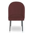 Ver imagem 4 de Kit 4 Cadeiras Poltrona de Jantar Ariel Suede Marsala Pés de Ferro Preto - Pallazio
