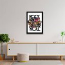 Ver imagem 2 de Quadro Decorativo Ícones do Rock 24x18cm - com vidro:Madeira branca