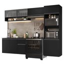 Ver imagem 2 de Armário de Cozinha Completa 260 Cm Suspenso Preto Nice Madesa 11