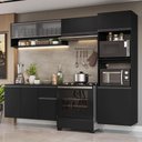 Ver imagem 1 de Armário de Cozinha Completa 260 Cm Suspenso Preto Nice Madesa 11