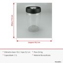 Ver imagem 3 de Pote Hermético de Borossilicato 1,1L Transparente 18x11x11cm Mantimentos Cozinha