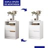 Mesa de Cabeceira Sole 2 Gavetas Flex Branco/freijó - Móveis Albatroz - 4