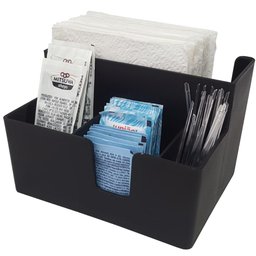 Kit 4 Porta Sachês Guardanapos Açúcar Organizadores Bancada Preto - 7
