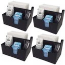 Ver imagem 1 de Kit 4 Porta Sachês Guardanapos Açúcar Organizadores Bancada Preto