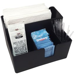 Kit 4 Porta Sachês Guardanapos Açúcar Organizadores Bancada Preto - 10
