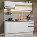 Ver imagem 1 de Armário de Cozinha Compacta 100% MDF 180 cm Branco Smart Madesa 01